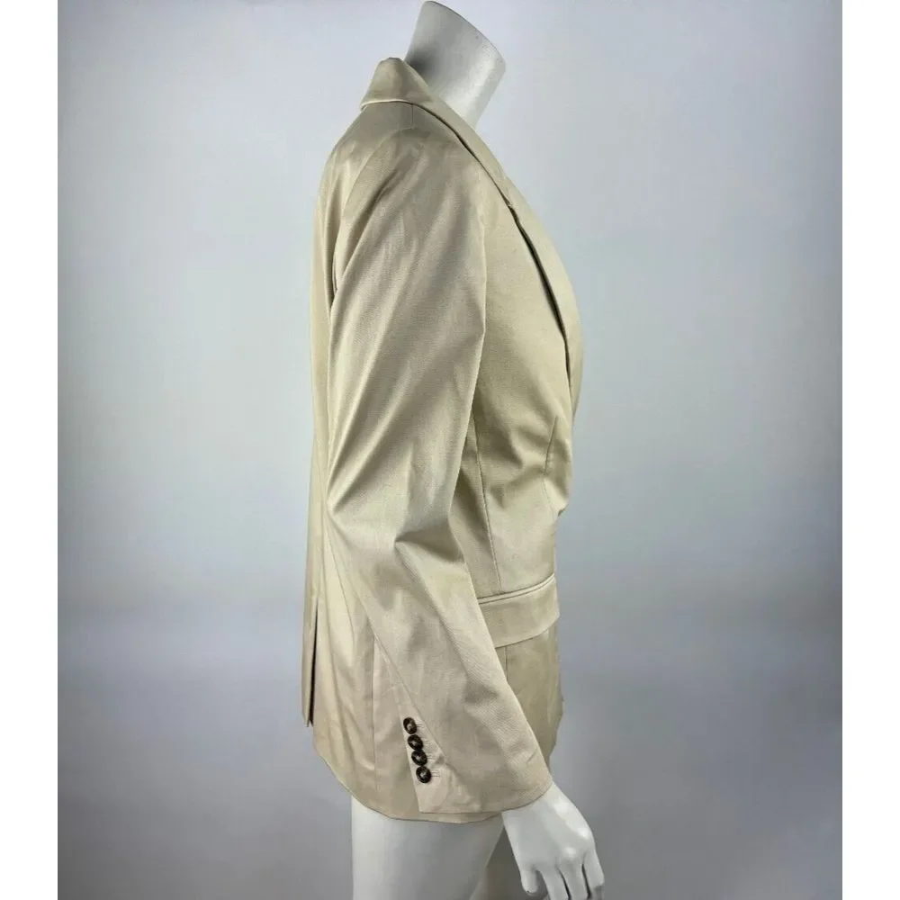 J‎ Crew Willa Blazer Women 6? $198 Stretch Cotton One Button Lined Jacket BG120